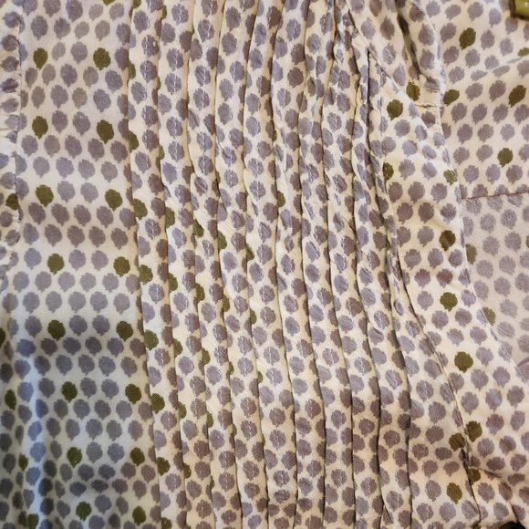 Rock Paper Flower Cream 3/4 sleeve flowy button down top Size M - Picture 6 of 6